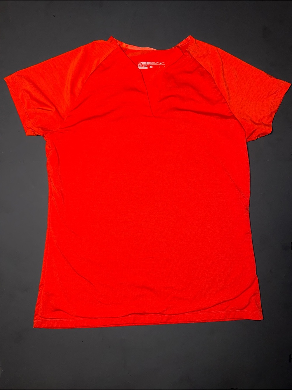 Nike Women’s Bright Red Short-Sleeve V-Neck Tee
